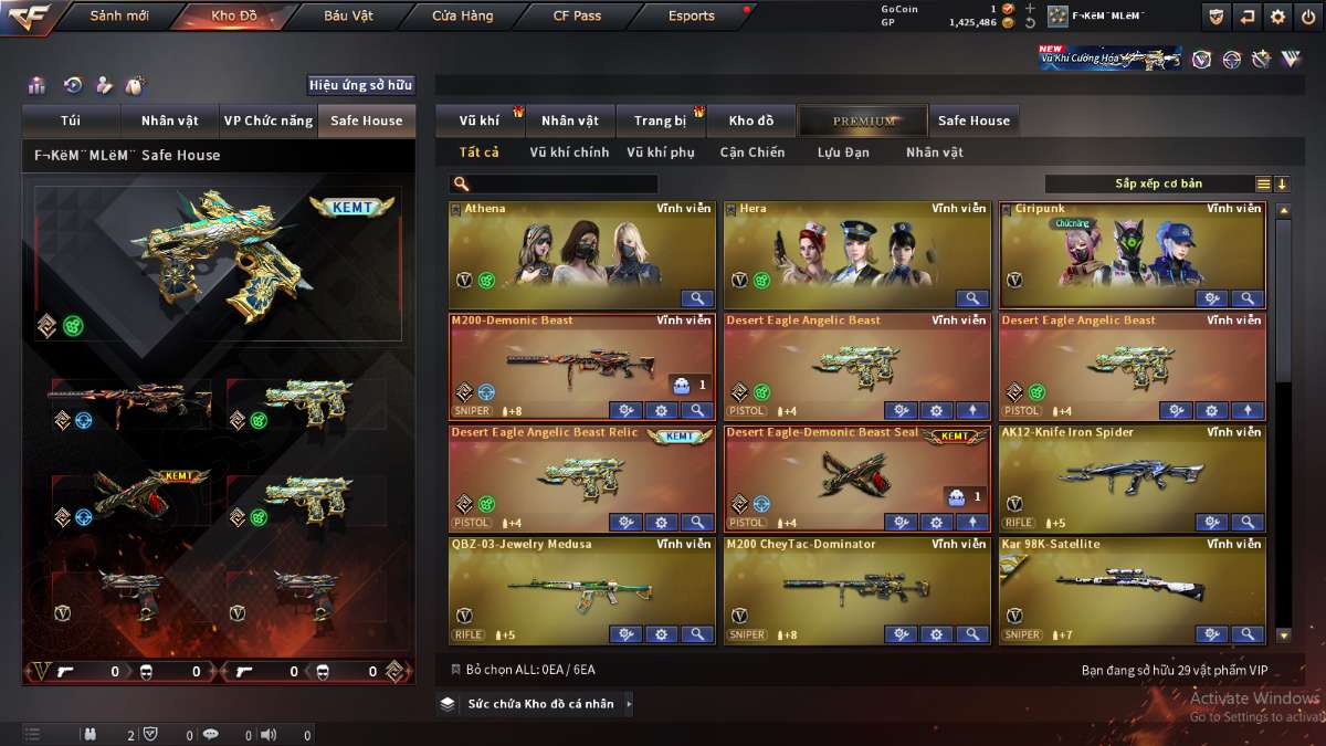 shop acc cf uy tin gia re